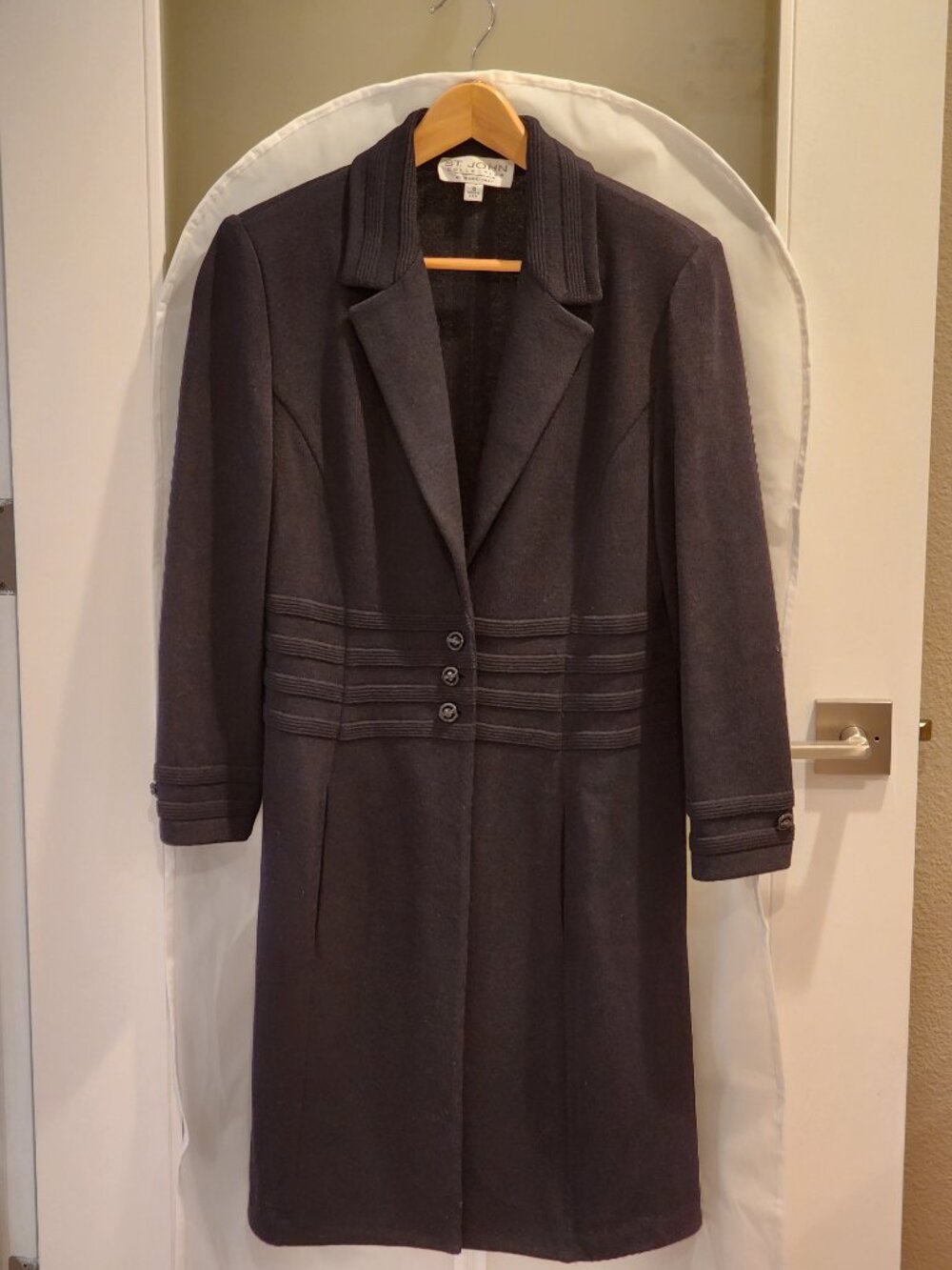 Excellent!!| US 10| ST JOHN: Mid-length Lightweight Fit&Flare Blazer Coat - Picture 16 of 16